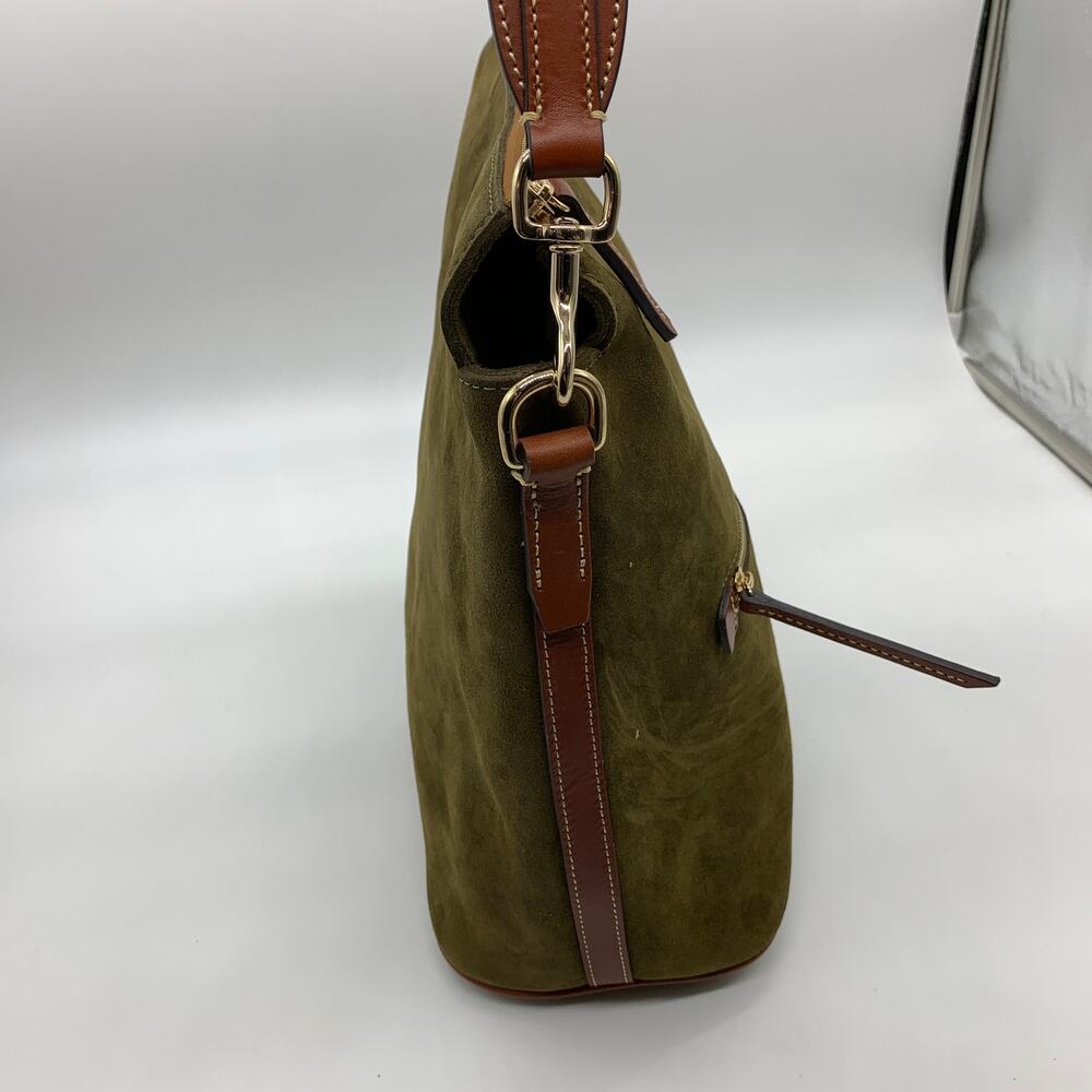 Dooney & Bourke Olive Green and Brown leather Shoulder Bag - Picture 10 of 16